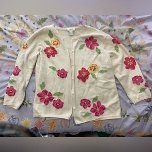 floral embroidered sweater
